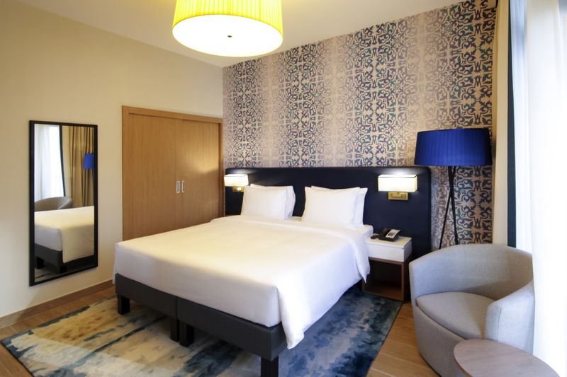 Cozy bedroom at the Addagio apart hotel.jpg
